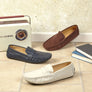 ECRU LEATHER LOAFERS