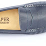 NAVY LEATHER LOAFERS